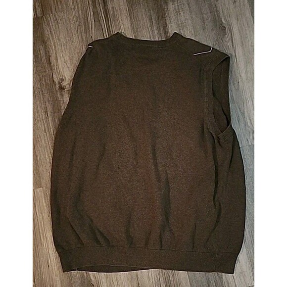Roundtree & York Sweater Vest Mens XL Brown Argyle Preppy Academic Grandpa - Picture 8 of 8